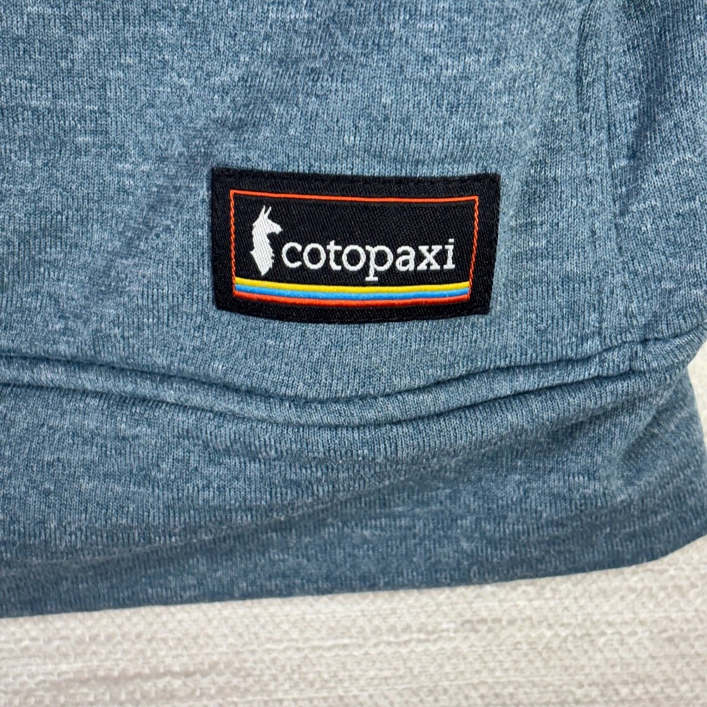 Cotopaxi Toliman Full Zip Hoodie Womens Medium Blue Wool Polartec Grid Fleece - Picture 2 of 10
